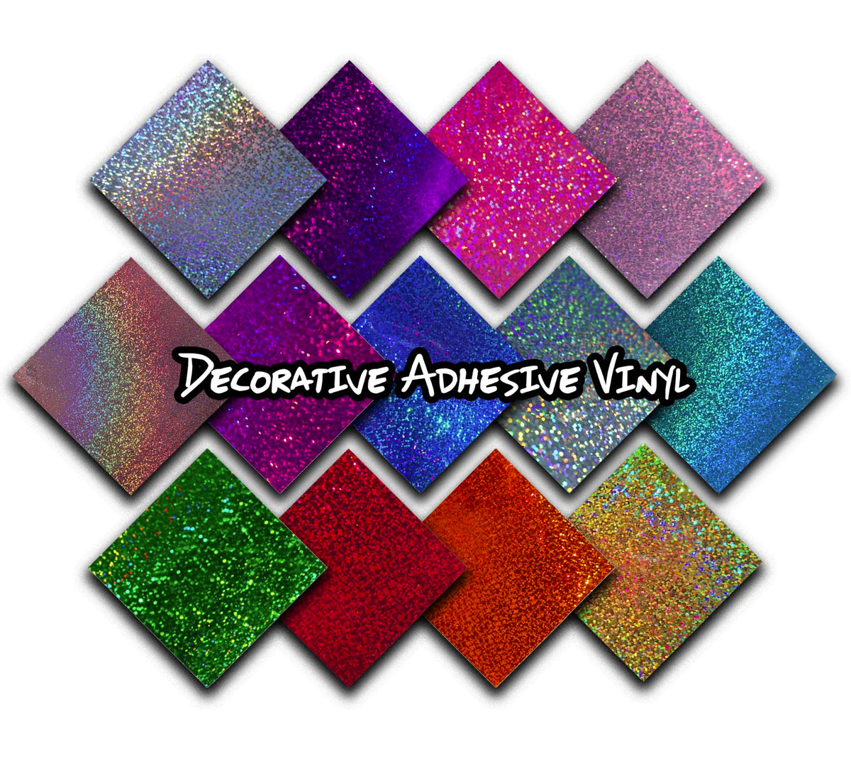 Rainbow Holographic Silver Chrome Magic Vinyl - Outdoor Decorative Adhesive  Vinyl