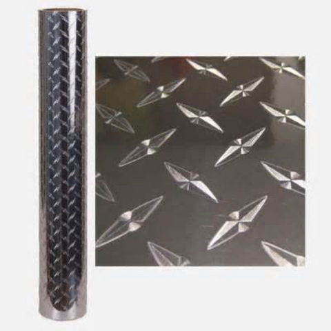 12" x 12" Silver Diamond Plate - Decorative Adhesive Vinyl