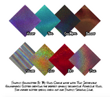 13 Pack Hologlitter Fine Holographic Glitter Adhesive Vinyl