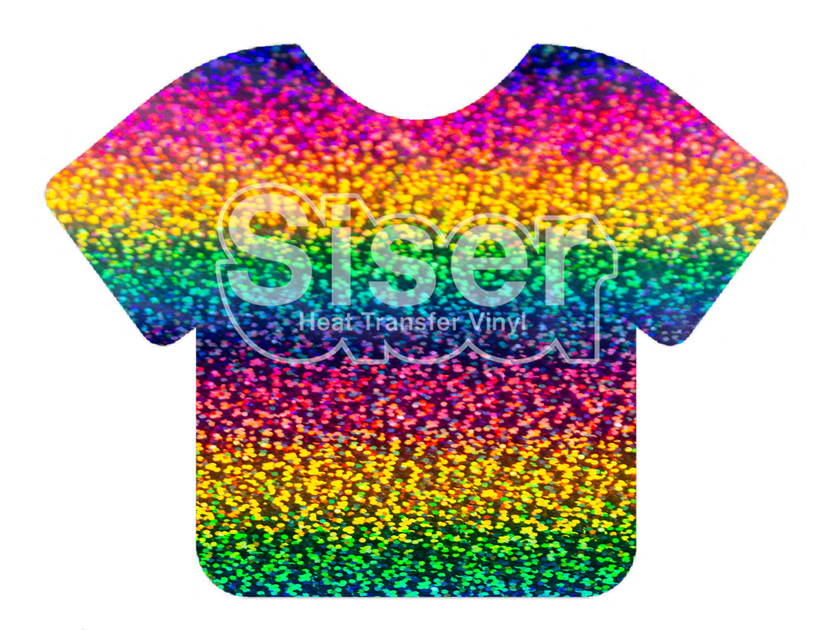 Rainbow Sparkle Iron On Rhinestone and Rhinestud T-shirt Transfer