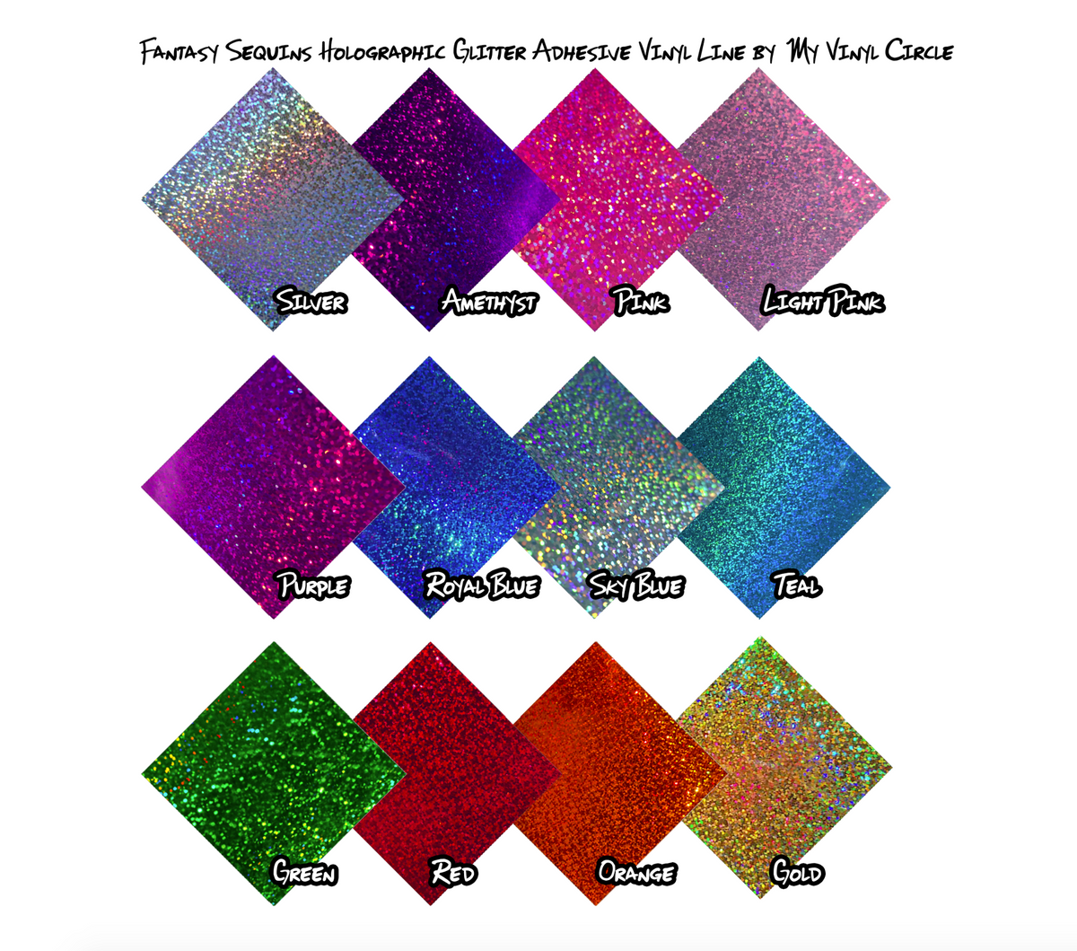 Self-Adhesive Glitter Circles
