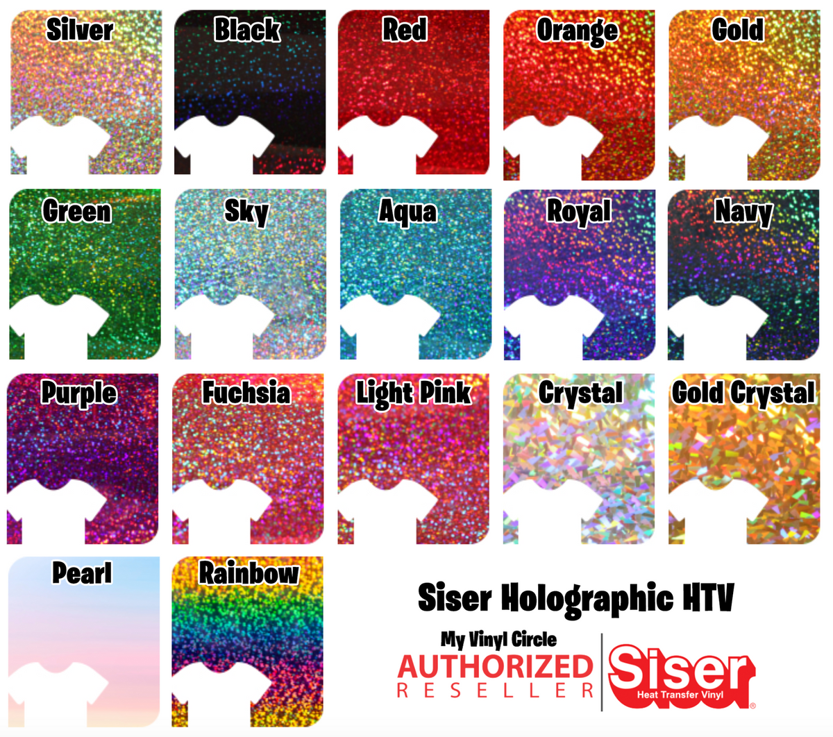 Siser Holographic HTV- 12 X 20 – Craft Closet