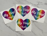 5 Pack Holographic Rainbow Metallic Glitter Permanent Adhesive Vinyl