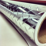 12" x 12" Silver Diamond Plate - Decorative Adhesive Vinyl