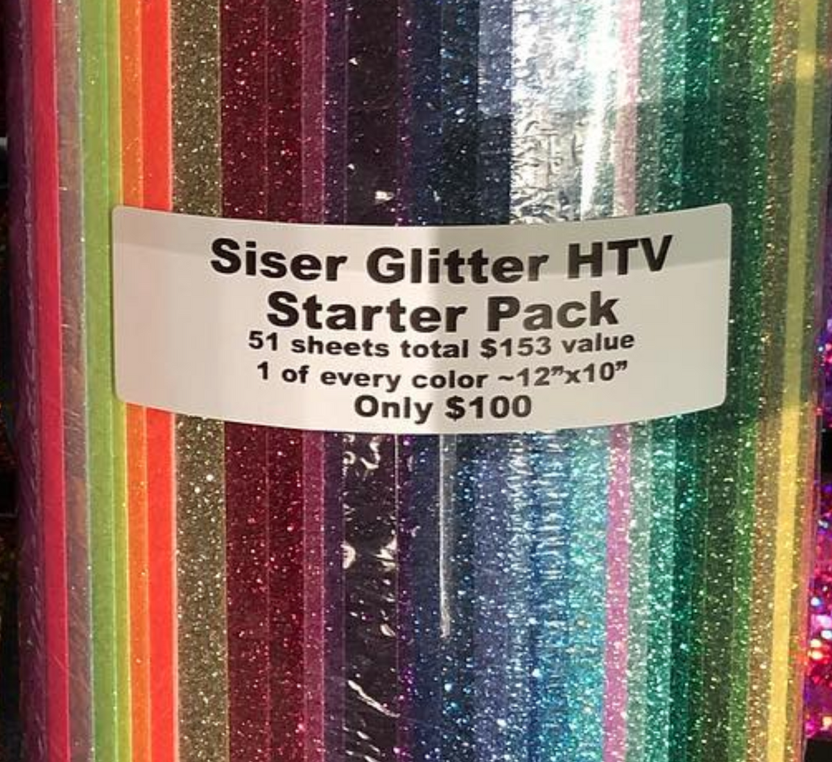 Siser Glitter HTV Black 12 | Heat Transfer Vinyl