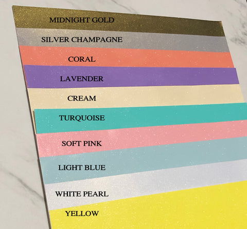 12 Pack Metallic Sparkle Adhesive Glitter Vinyl