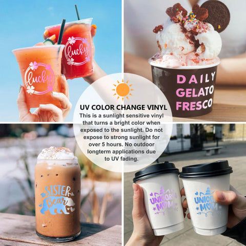 UV Color Change SunShift Permanent Adhesive Vinyl