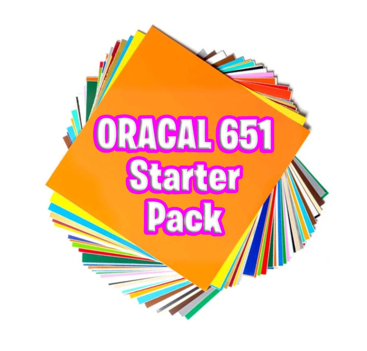 Starter Pack Oracal 651 Permanent Vinyl 12 Popular Colors 12