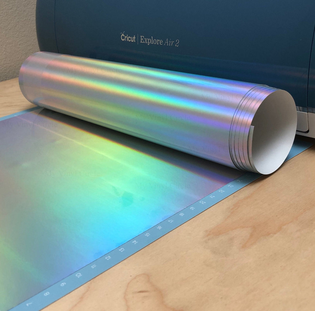 Eco-Solvent Digital Print Silver Rainbow Holographic PVC Vinyl