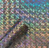 12" x 12" Chrome Crystal Fragment Holographic Permanent Adhesive Vinyl