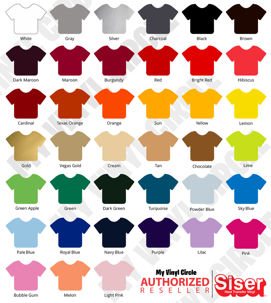 Ultimate HTV Starter Pack (44 Colors) 12 x 15 Sheets Siser