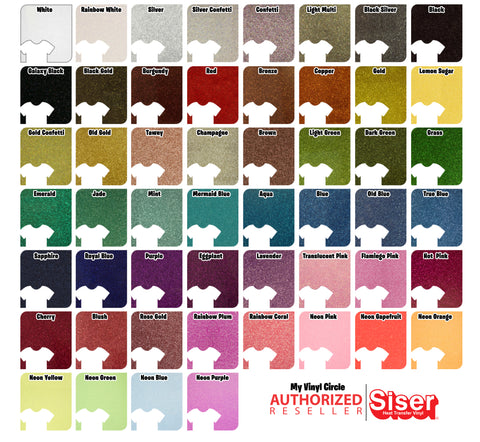 Ultimate Glitter HTV Starter Pack (53 colors) - Siser Glitter Heat Tra –  MyVinylCircle