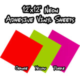 12" x 12" Neon Adhesive Vinyl - Decorative Adhesive Vinyl