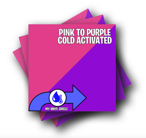 Cold Color Changing Vinyl Permanent Adhesive Vinyl - 6 Sheets 12