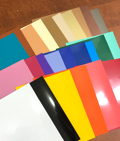 6" x 7.5" Starter Pack Color Sample Sheets 700A Series Matte HTV 25 colors