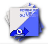 Cold Blue Color Changing Vinyl 12"x12" Sheet Clear to Blue