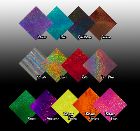 22 Assorted Sheets of ColorSpark Glitter Adhesive Vinyl