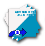 Cold Activated White to Blue Teal Color Changing Vinyl 12"x12" Sheet