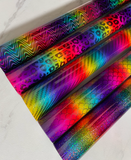 12"x12" Holographic Rainbow Gradient Metallic Glitter Permanent Adhesive Vinyl