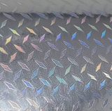 12" x 12" Rainbow Silver mini Diamond Plate - Decorative Adhesive Vinyl