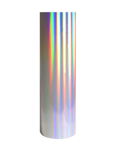 Blue Rainbow Chrome Sign Vinyl Holographic Permanent Adhesive