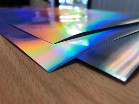 Rainbow Holographic Silver Chrome Magic Vinyl - Outdoor Decorative